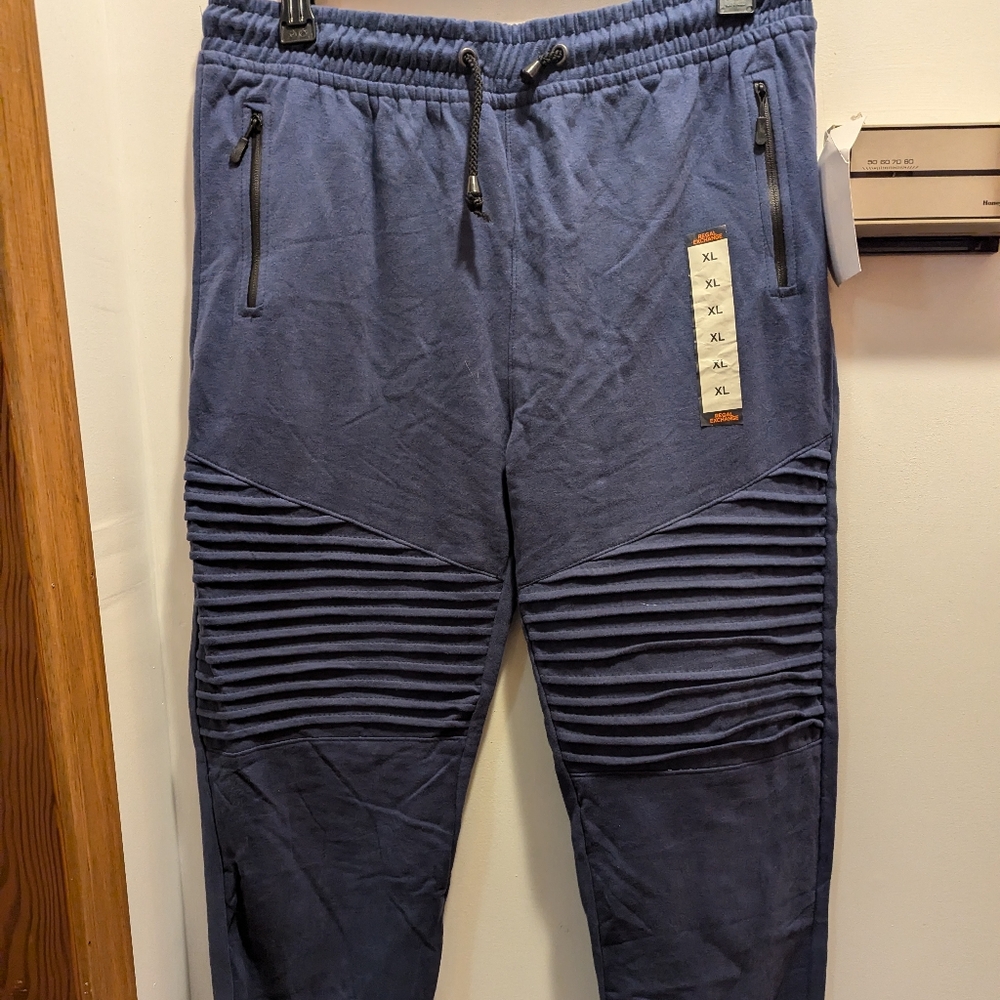 Regal Exchange mens XL blue drawstring jogger pants NWT